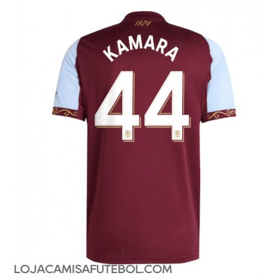 Camisa de Futebol Aston Villa Boubacar Kamara #44 Equipamento Principal 2025-26 Manga Curta Camisa de Futebol Aston Villa Boubacar Kamara #44 Equipamento Principal 2025-26 Manga Curta